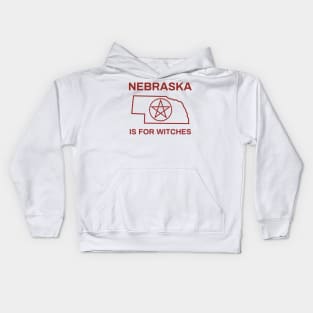 Nebraska is for witches Kids Hoodie